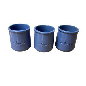 Lot of 3 La Fermiere Glazed Terra Cotta Mini Pots DIY Crafts Planter